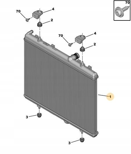 CHŁODNICA WODY 1330Y5 Producent części Peugeot OE