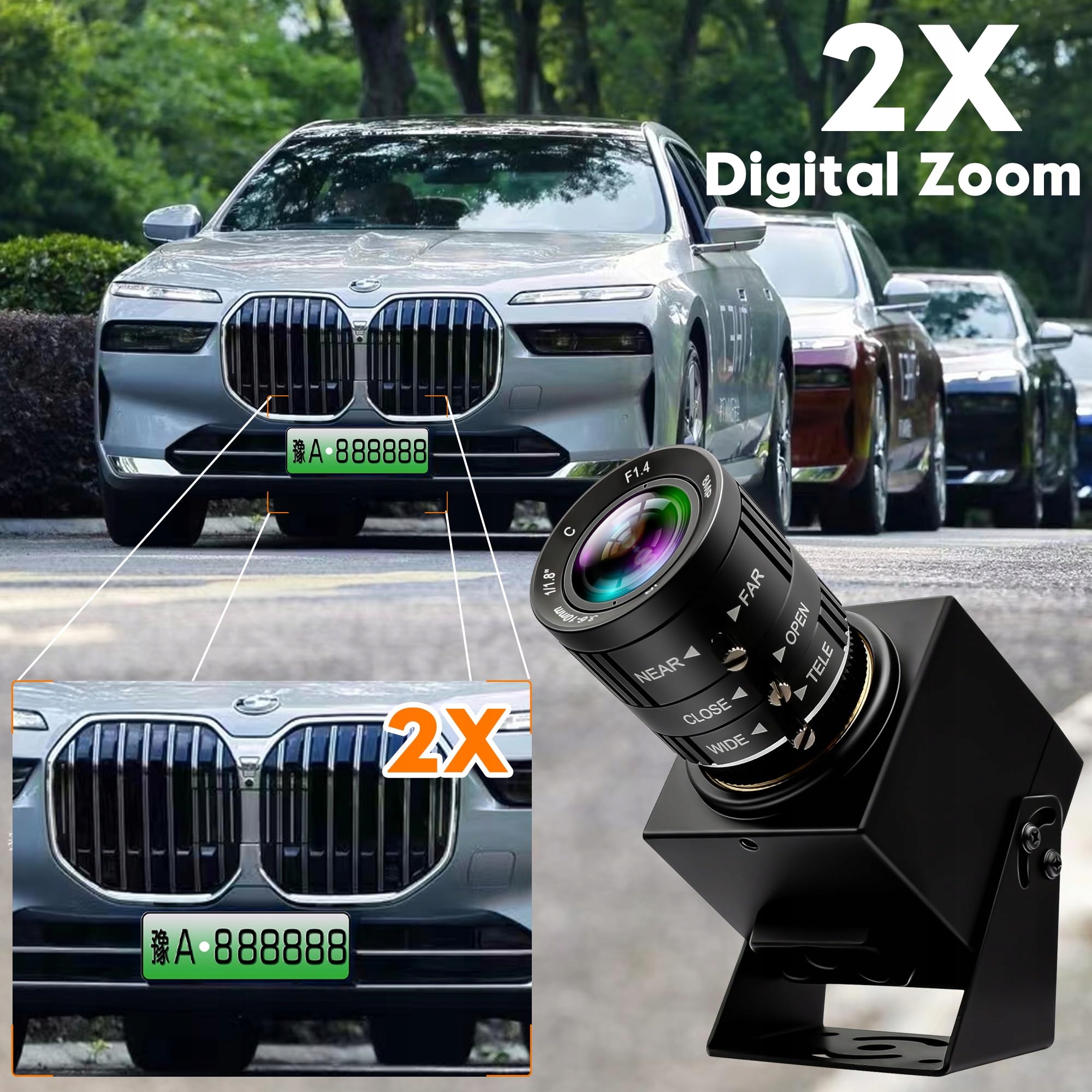 ELP Kamera 4K 60fps USB HDMI Zoom 3x Kamera Do Komputera TV Projektora — miniatura 6