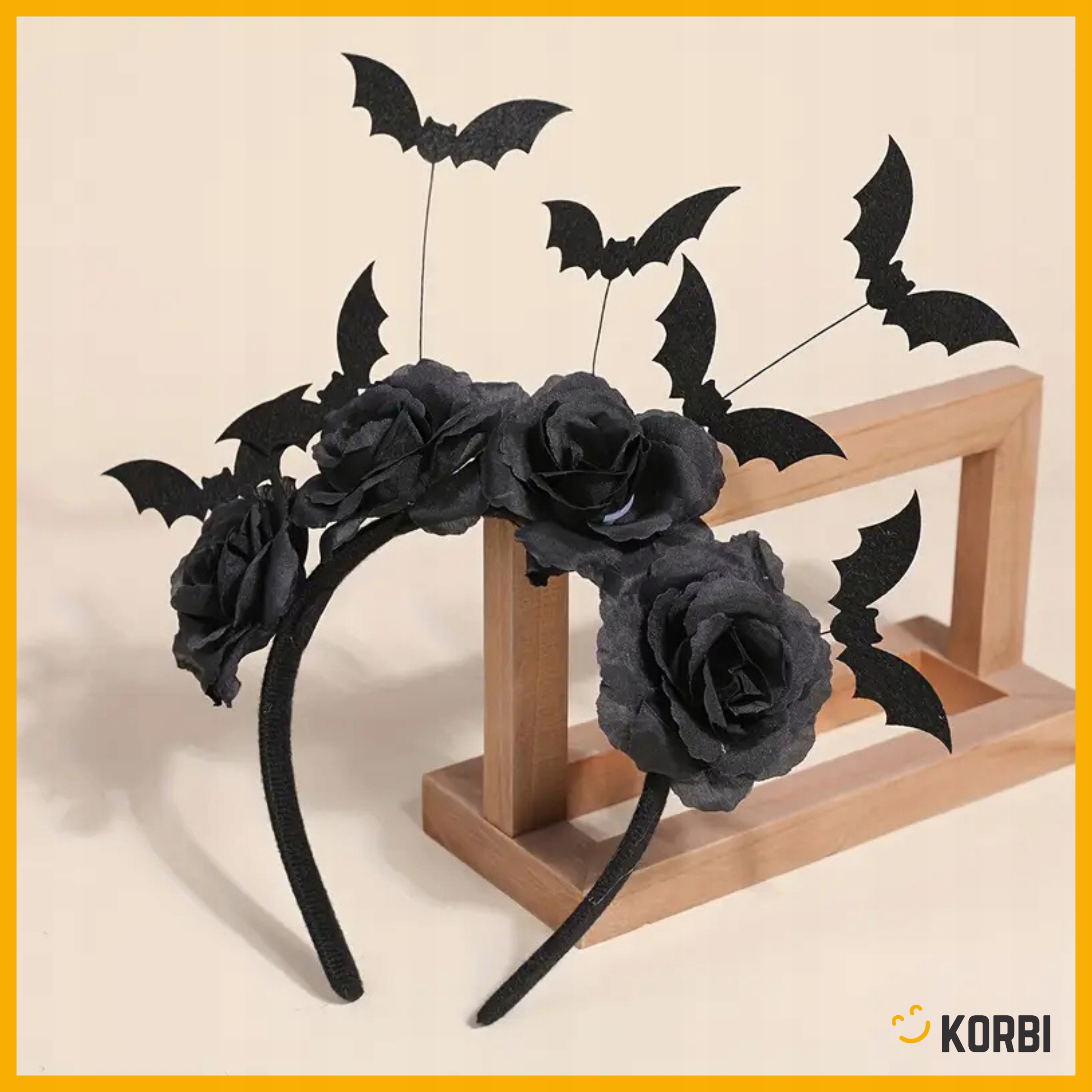 OPASKA NA GŁOWĘ RÓŻE NIETOPERZE OZDOBNA ZOMBIE KOSTIUM HALLOWEEN AKCESORIA Kod producenta Korbi OZDOBNA OPASKA NA GŁOWĘ RÓŻE NIETOPERZE