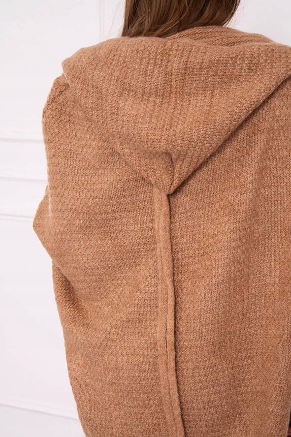 Sweter z kapturem i rękawami typu nietoperz fiolet Materiał dominujący akryl