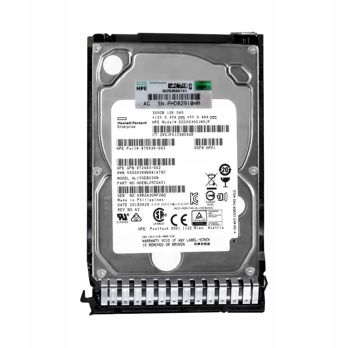 Hp 876936-003 300GB 10K 128MB SAS-3 2,5'' EG000300JWSJP