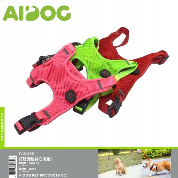 Levně Postroj pro psa s Led podsvícením – bezpečnost