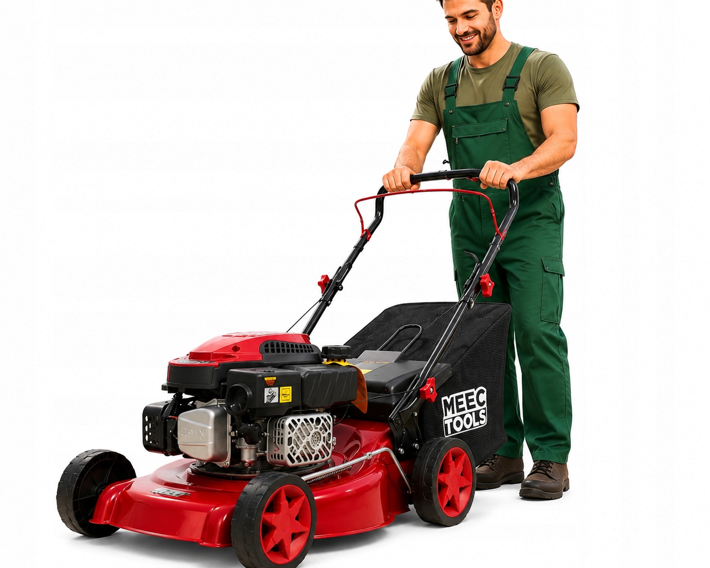 Kosiarka Spalinowa Meec Tools 2,0 kW 41cm – 7-stopniowa Regulacja, Kosz 45L