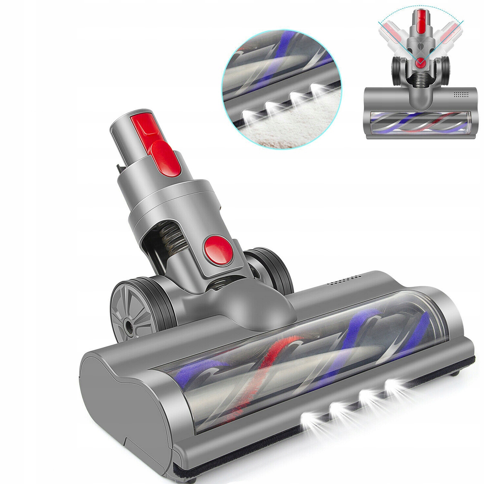Turbokartáč Pro Vysavač 4LED Dyson V7 V8 V10 V11