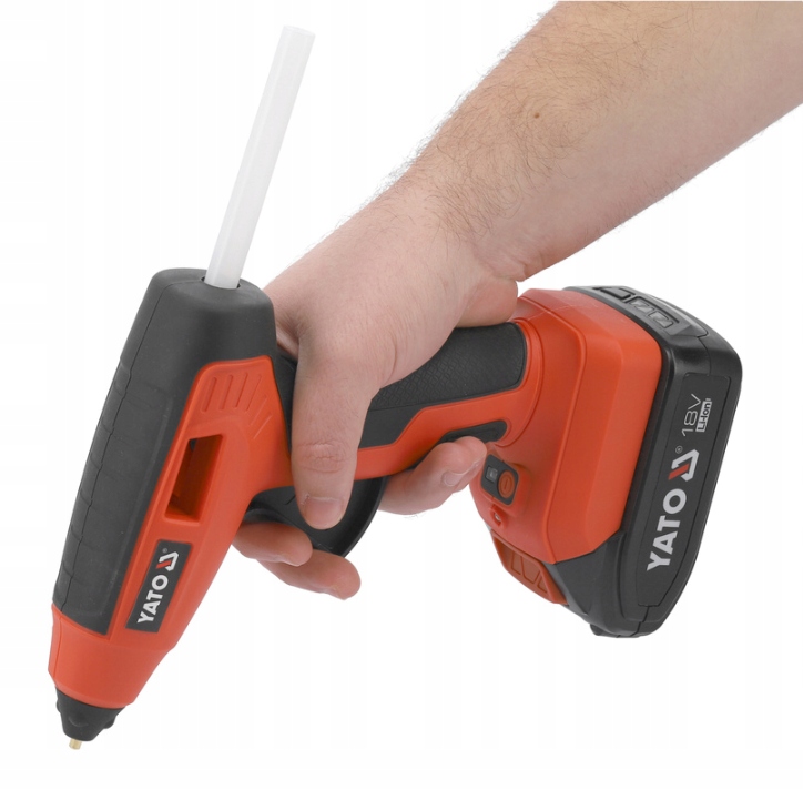 YATO YT-82854 PISTOLET DO KLEJU AKUMULATOROWY 18V 3xKLEJ 11mm 200° Moc 0 W