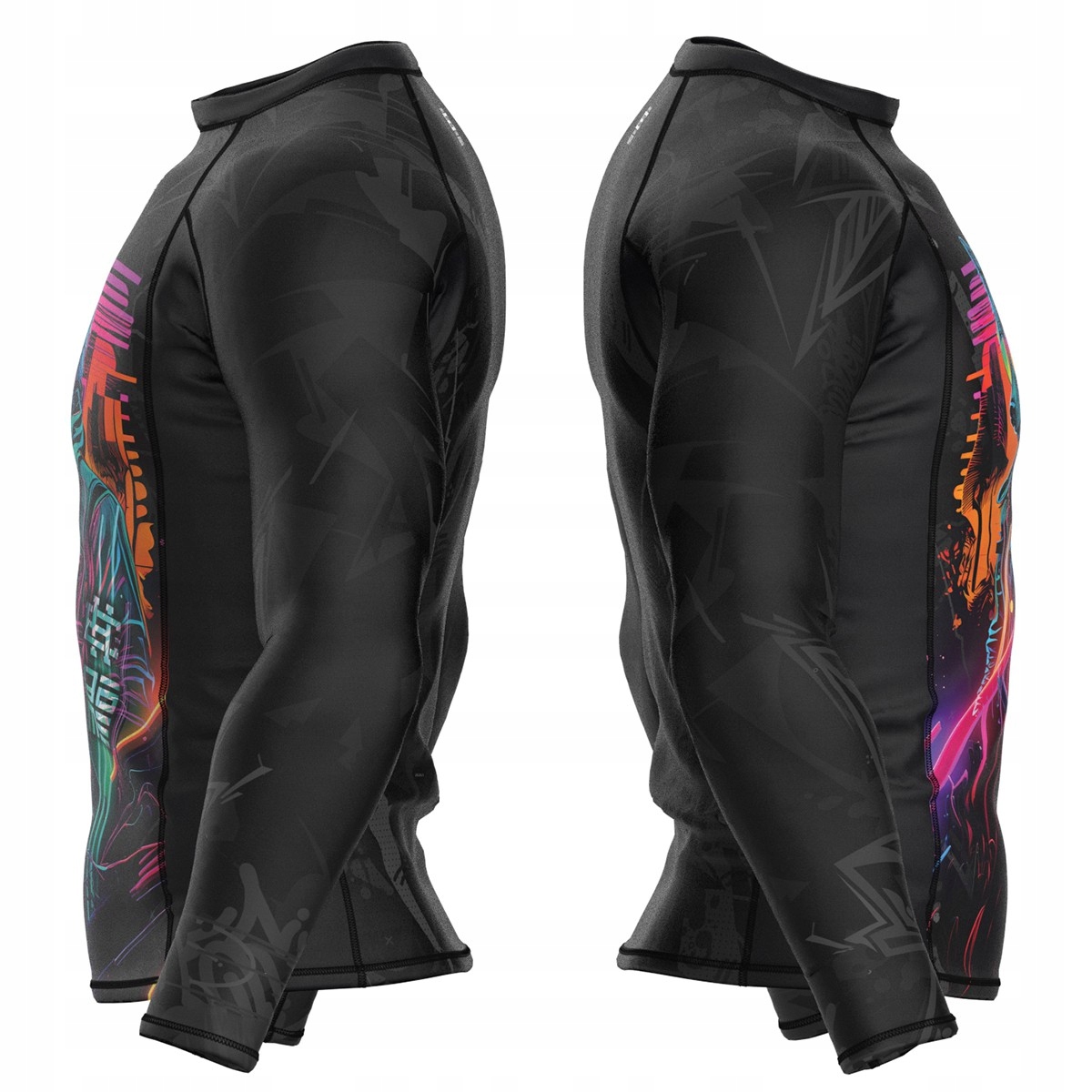 Rashguard Męski MMA CYBER ANIMALS S BLACK LION EXTREME HOBBY Rozmiar S