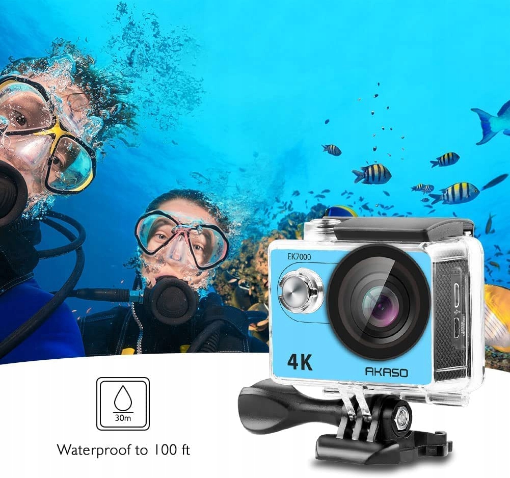 AKASO EK7000 4K 30FPS 170° 20MP WiFi Wodoodporna Kamera — miniatura 4