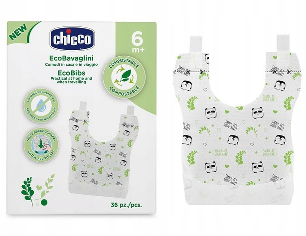 

Chicco Śliniaki Jednorazowe Z Kieszonką 36szt