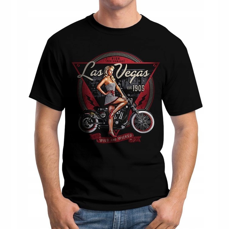 

Koszulka Motocyklowa Harley Chopper Pin Up Girl M