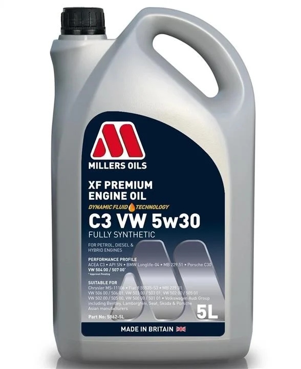 Syntetický motorový olej Millers Oils Xf Premium C3 V 5 l 5W-30 5862