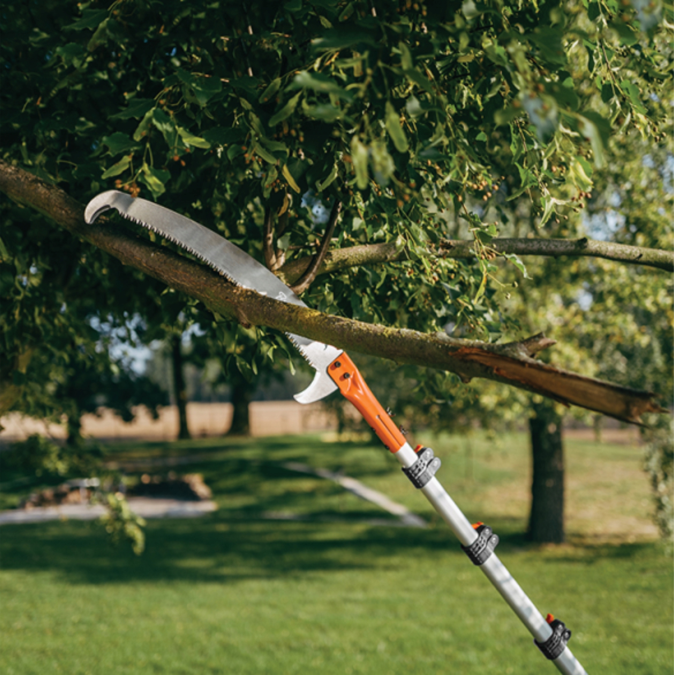 PIŁA DO DREWNA Z HAKIEM TELESKOPOWA TRZONEK 5,5M Waga produktu z opakowaniem jednostkowym 3 kg