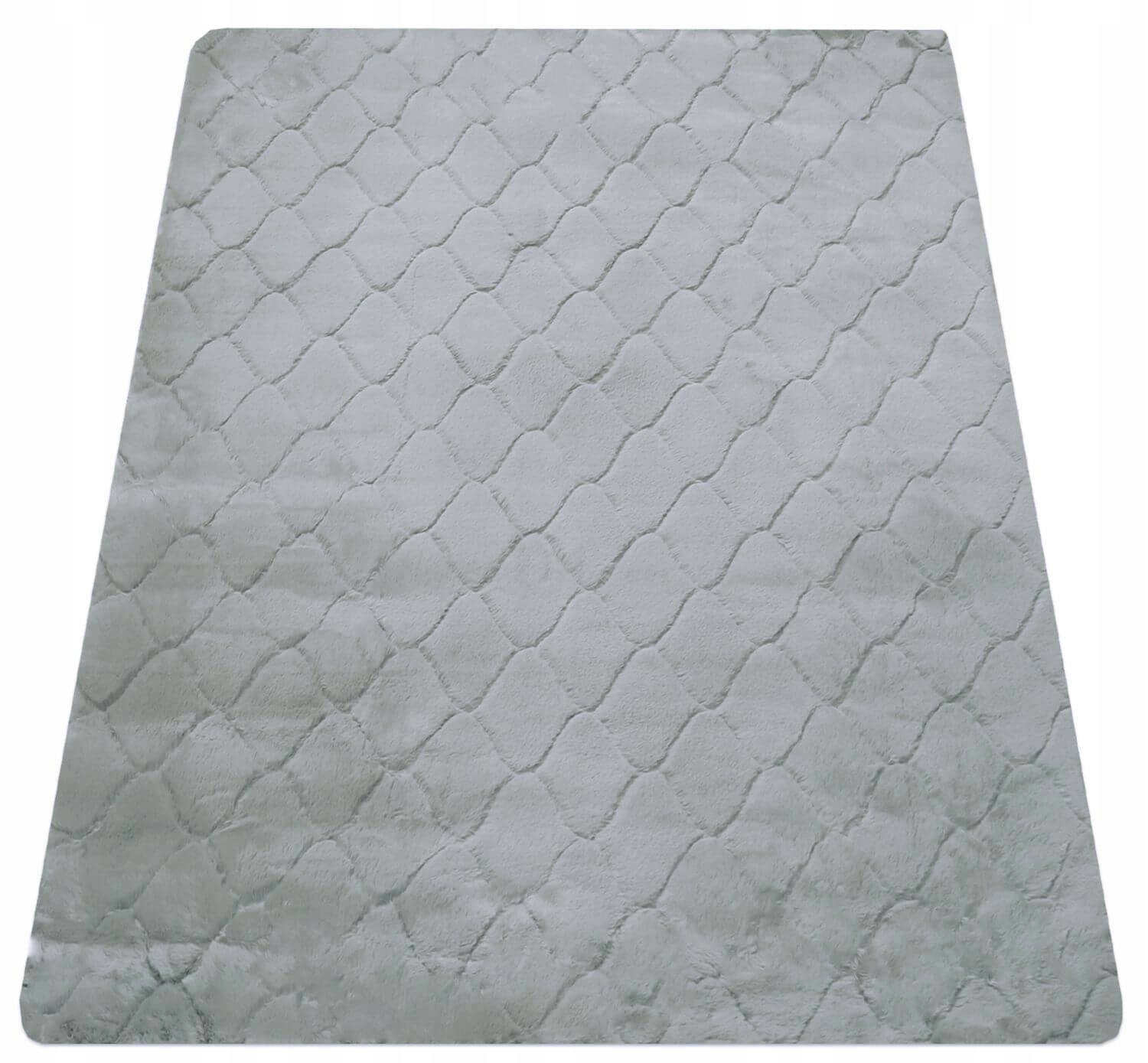 Koberec Shaggy Do Obývacího Pokoje Ložnice Nadýchaný Tlustý 3D Šedý Rabbit 80X140