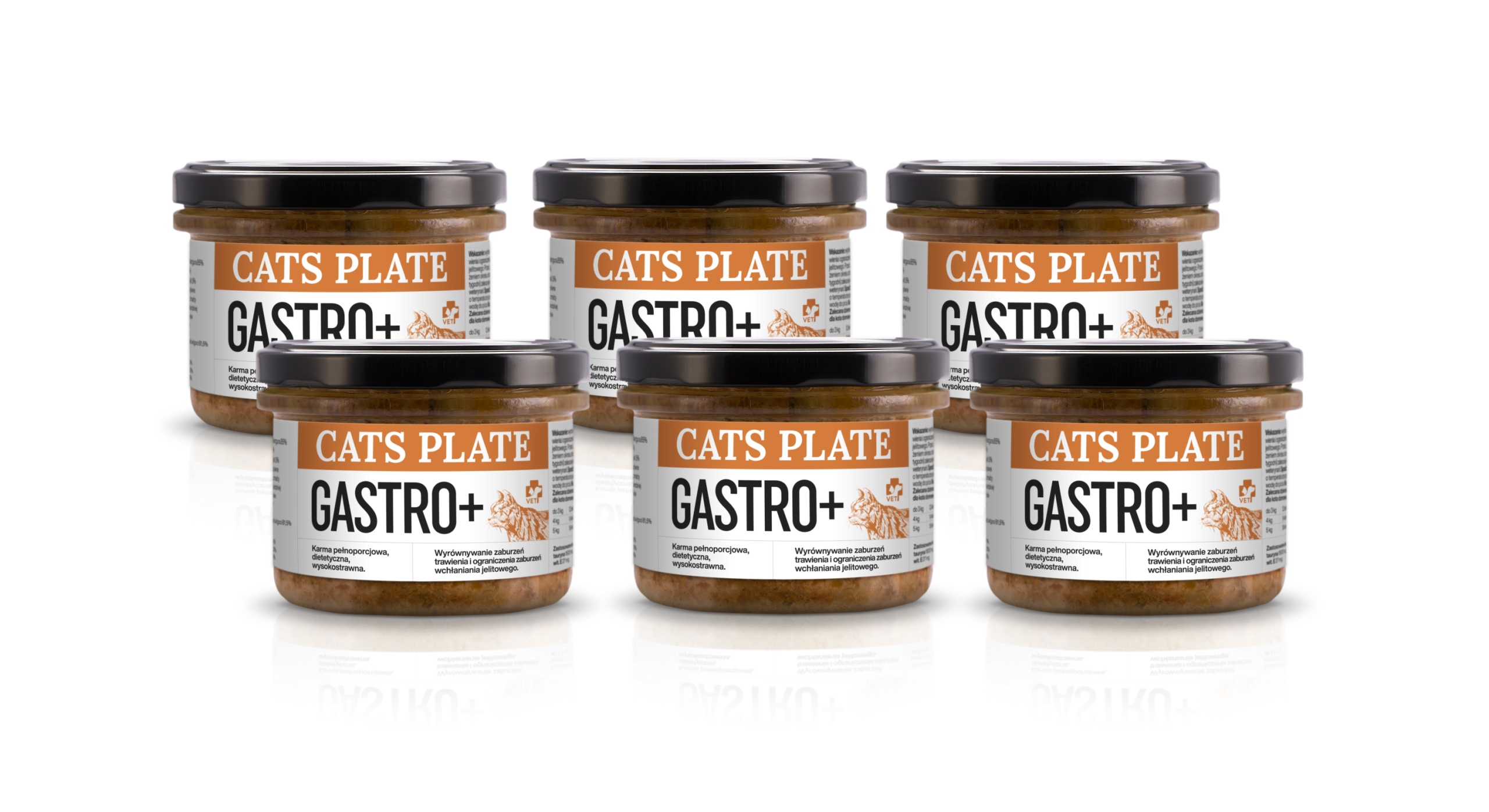 Levně Cats Plate Vet Gastro Plus klokan na trávení pro kočky 6x180 g