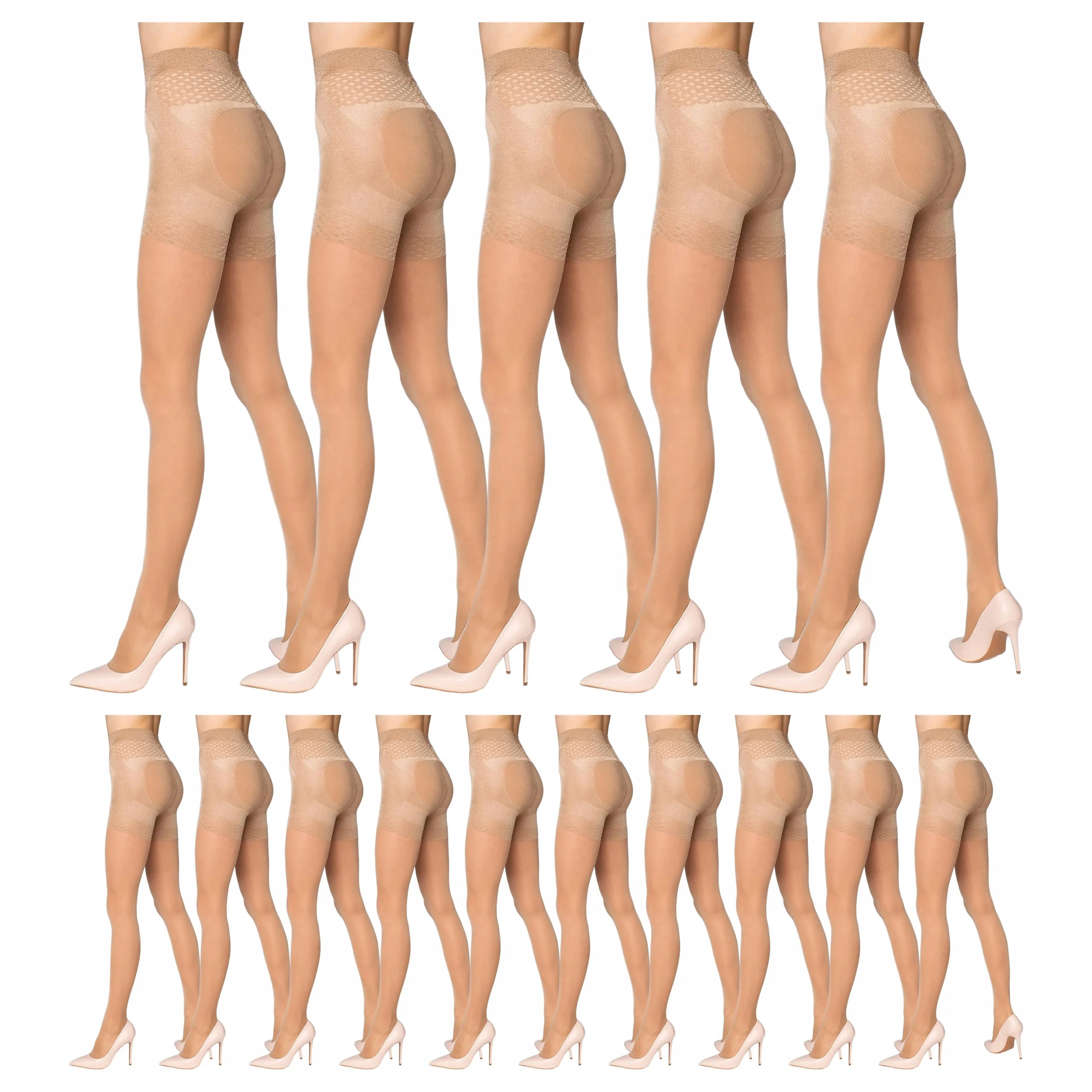 15 x Punčocháče punčocháče 40 den Marilyn Plus Up 40 2-S Beige