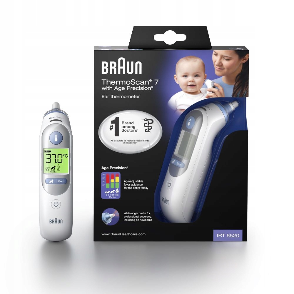 

Braun Termometr Do Ucha Irt 6520 21 kapturków