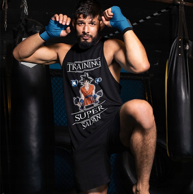 TANK TOP DRAGONBALL TRAINING TO GO SUPER SAIYAN 2 Rozmiar XXL