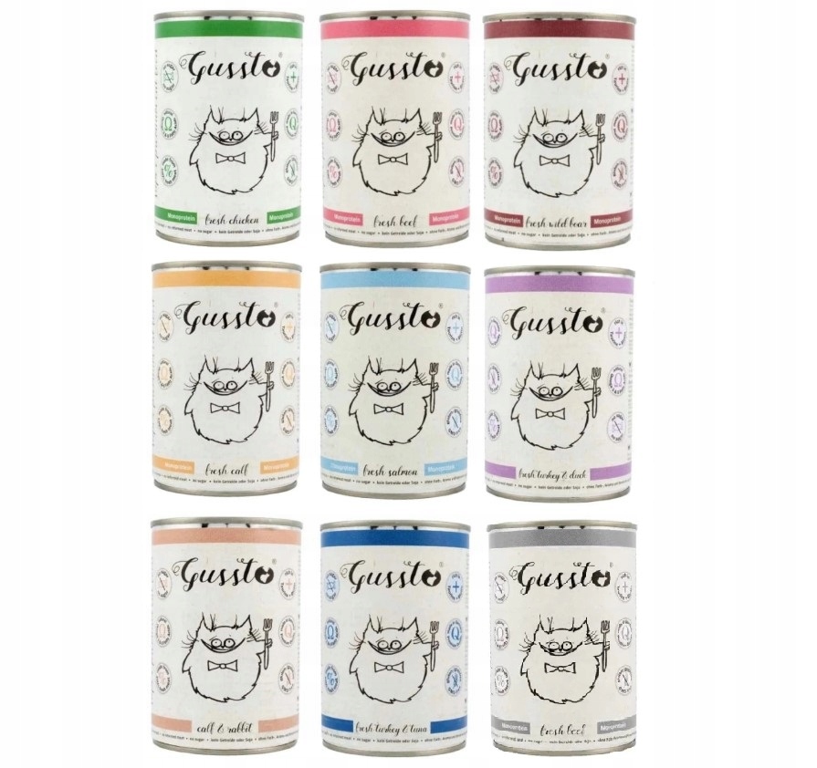 Gussto mix smaków karma premium 9x400g