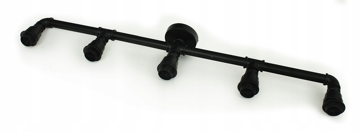 

Lampa sufitowa metalowa czarna rura loftowa loft
