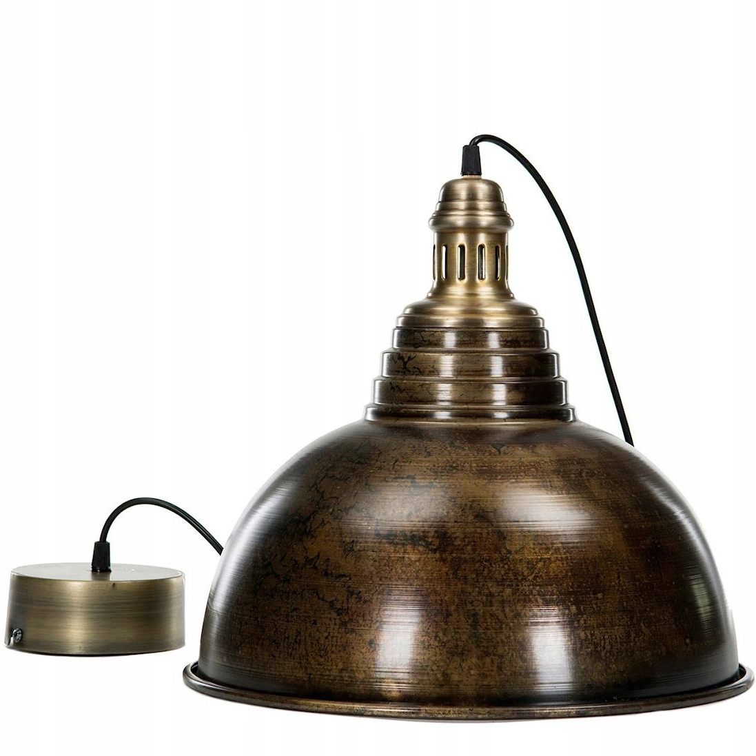 Závesná Stropná Lampa Nad Stôl Veľká 38 cm Loft Kovová Staré Zlato