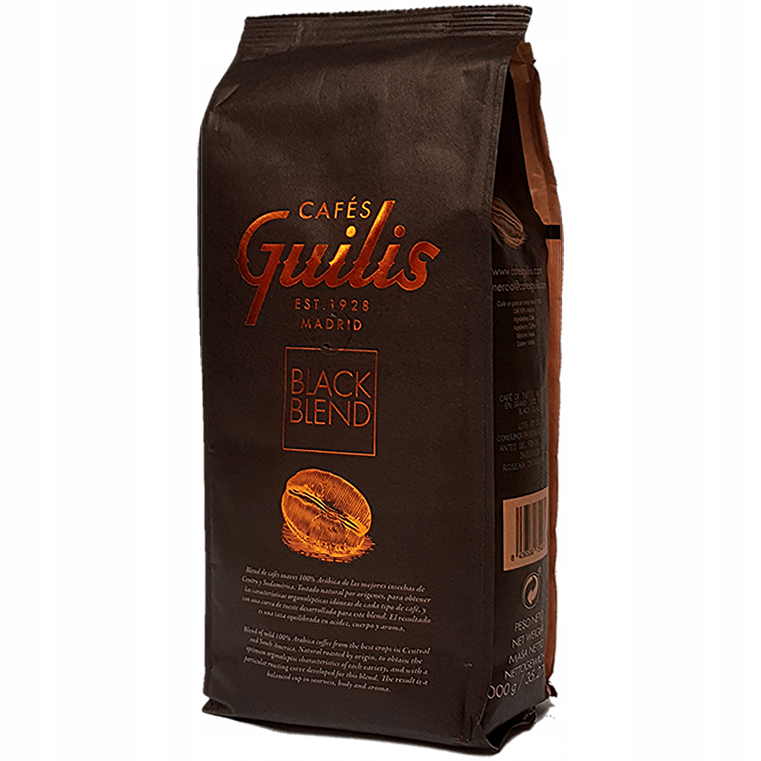 Kawa ziarnista 100% Arabica Black Blend 1kg z palarni Cafeś Guilis