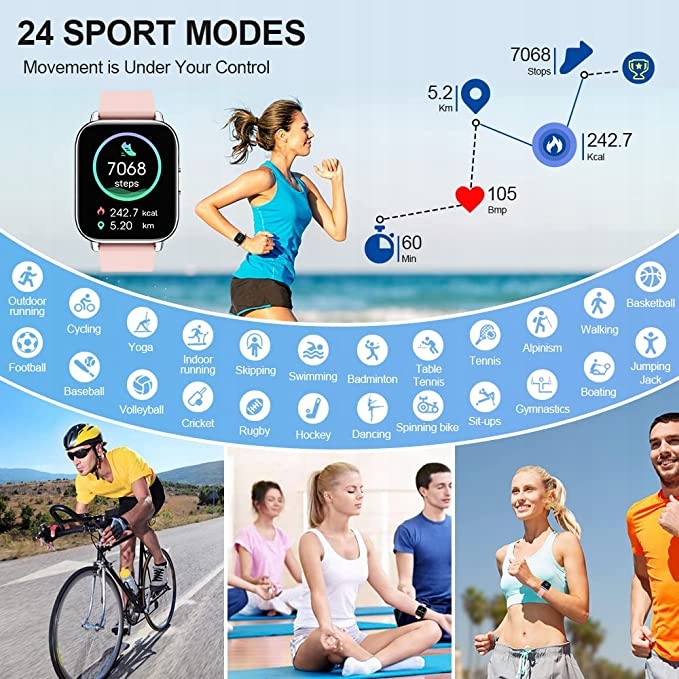 Smartwatch MOLOCY różowy Kolor różowy