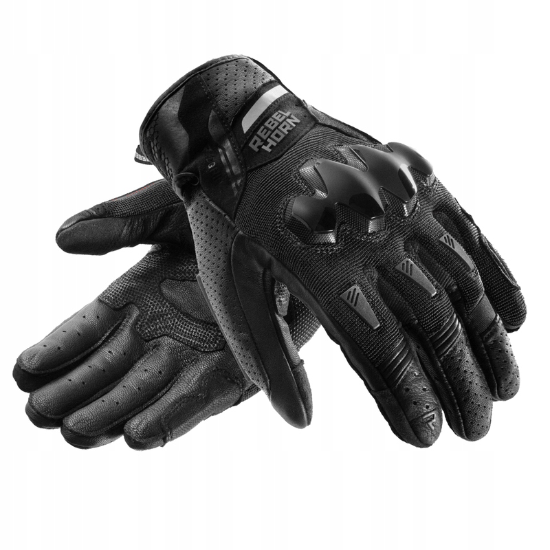 Motocyklové Rukavice Rebelhorn Defender Black S