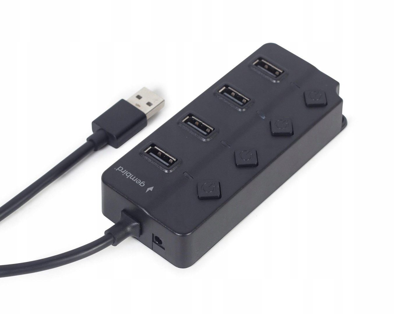 Gembird Hub Usb 2.0 4-Portowy z włącznikiem (czarny)