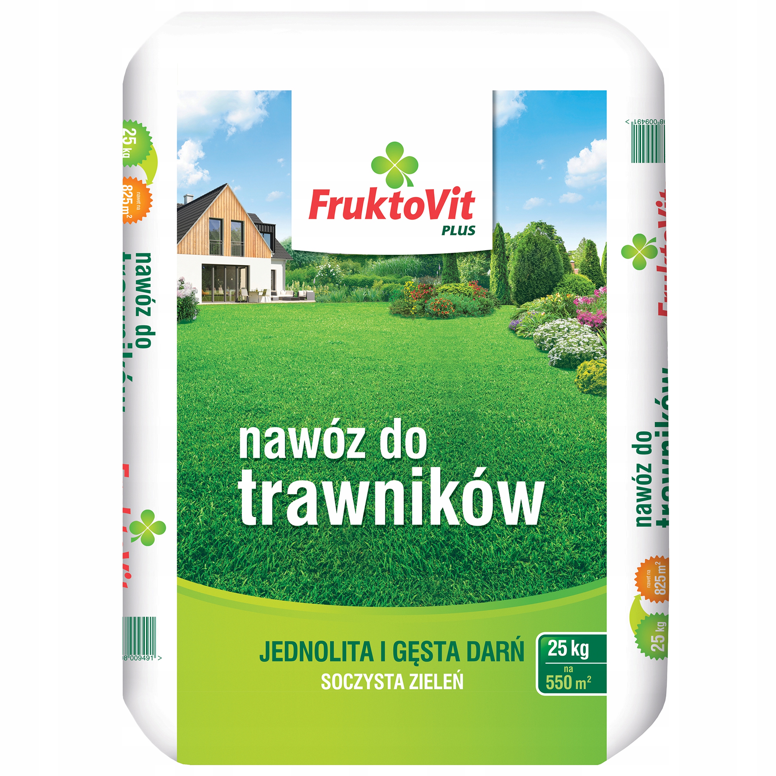 Nawóz Do Trawników Trawy Gęsta Soczysta Trawa Darń Wiosenny Fruktovit 25KG