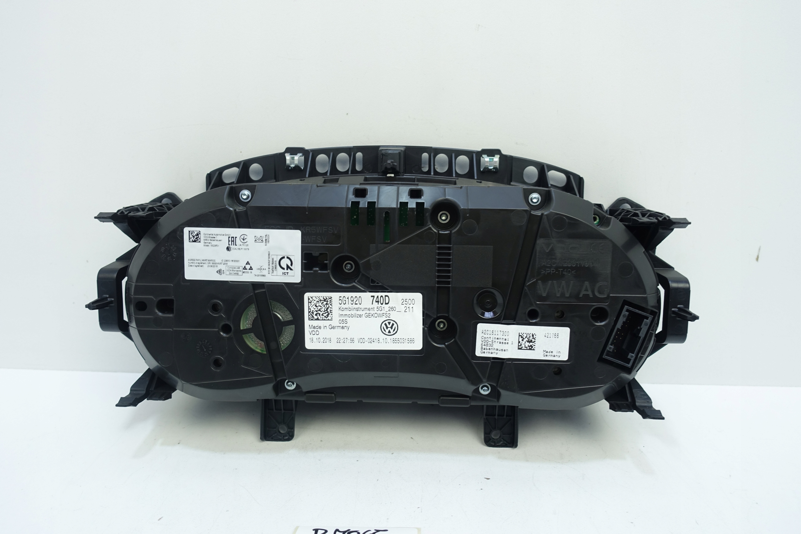 dials dials VW GOLF VII 7 5G 54792KM 5G1920740D