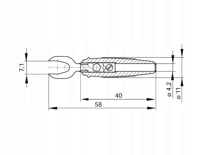 KOŃCÓWKA WIDEŁKOWA Z GNIAZDEM HIRSCHMANN CZERWONA Marka Hirschmann