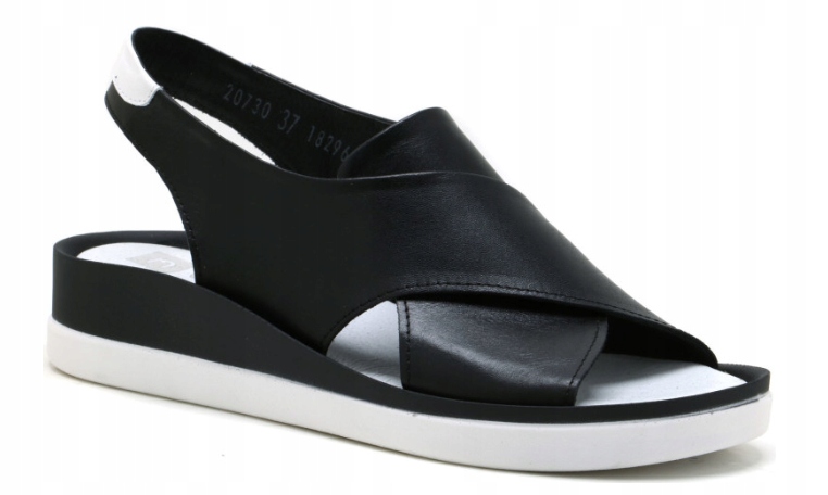 Černé sandály Nessi 20730, Velikost 36