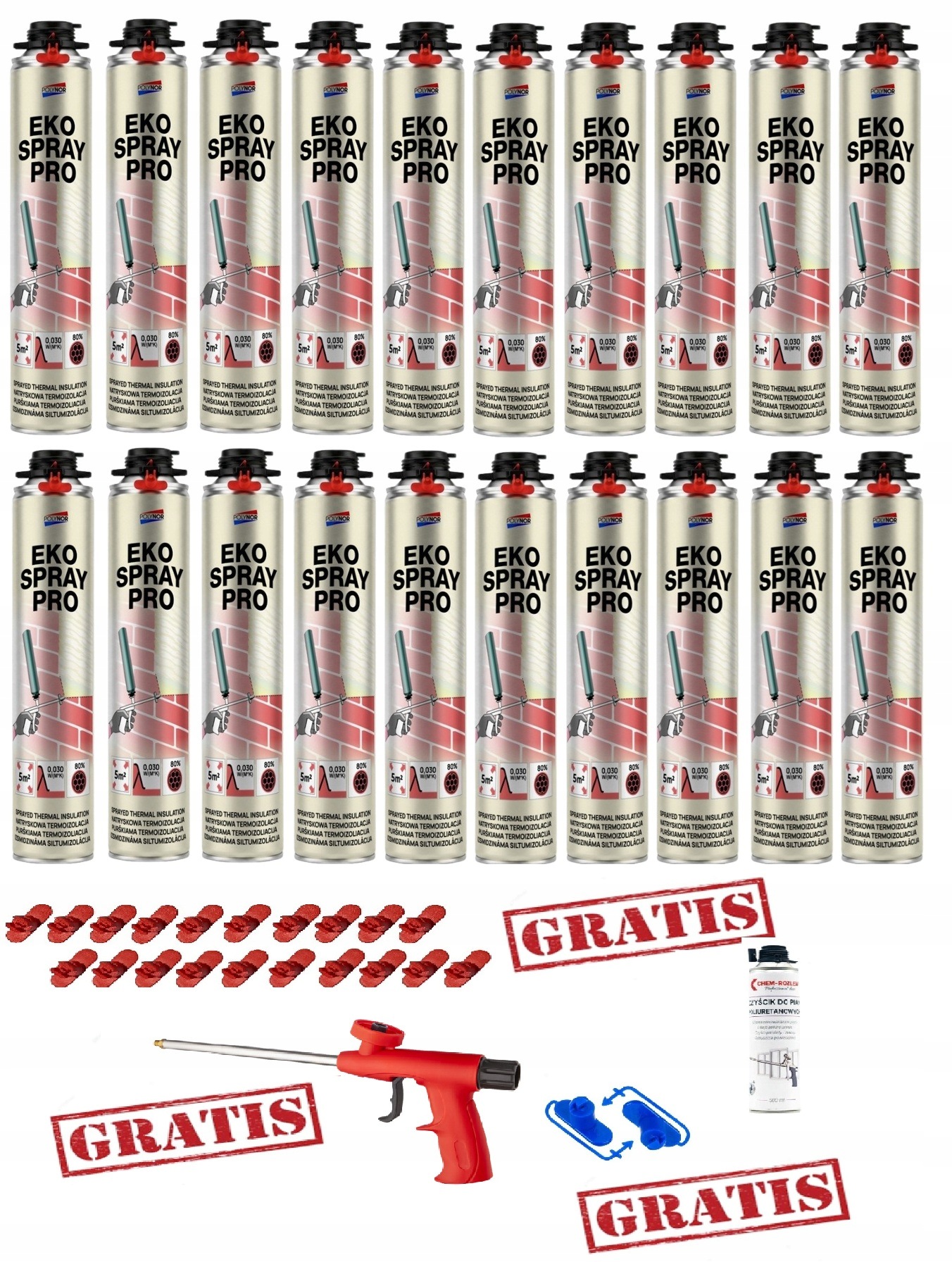 Pur Sprchová Pěna Polynor Eko Pro 850gr Termoizolace Zateplení garáže