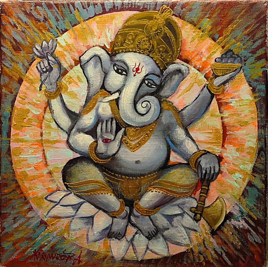 Rymarczyk GANEŚA obraz olejny