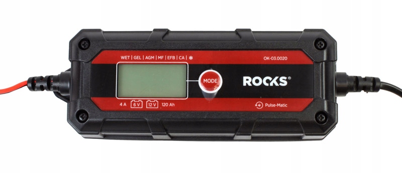 PROSTOWNIK ELEKTRONICZNY Rooks Smart Inteligentny 6V 12V 4A 120Ah LCD