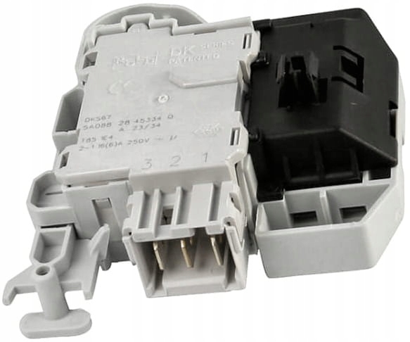 BLOKADA DRZWI PRALKI BOSCH SIEMENS DKS-67617 ORYG. Kolor dominujący biały