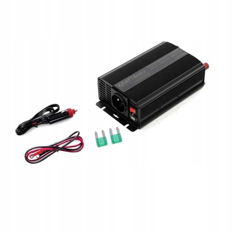 Menič Napätia Čistá Sínusoida 12V 230V 300/600W Poistkové Káble