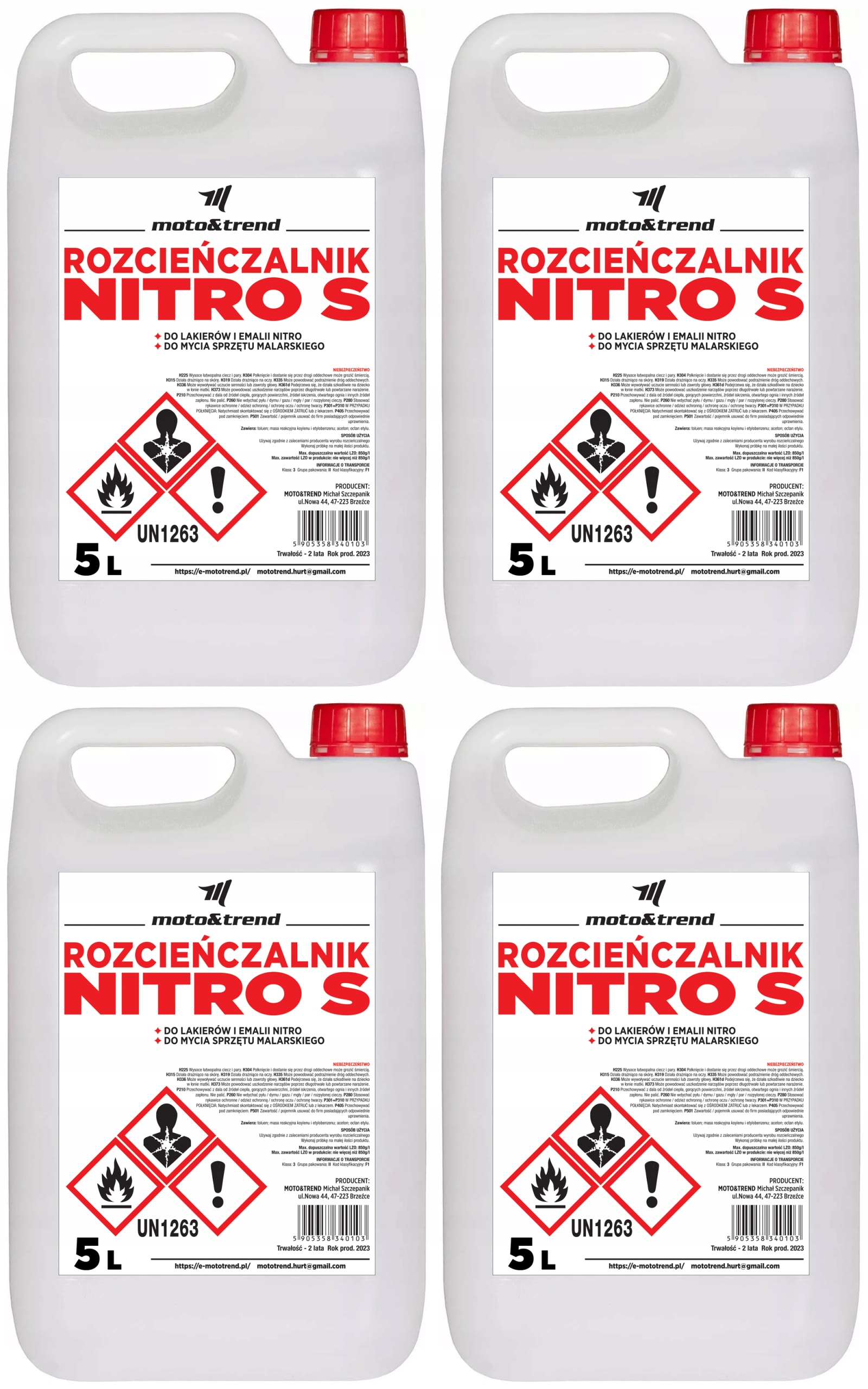 

Rozpuszczalnik Rozcieńczalnik Nitro S 4X5L Pl
