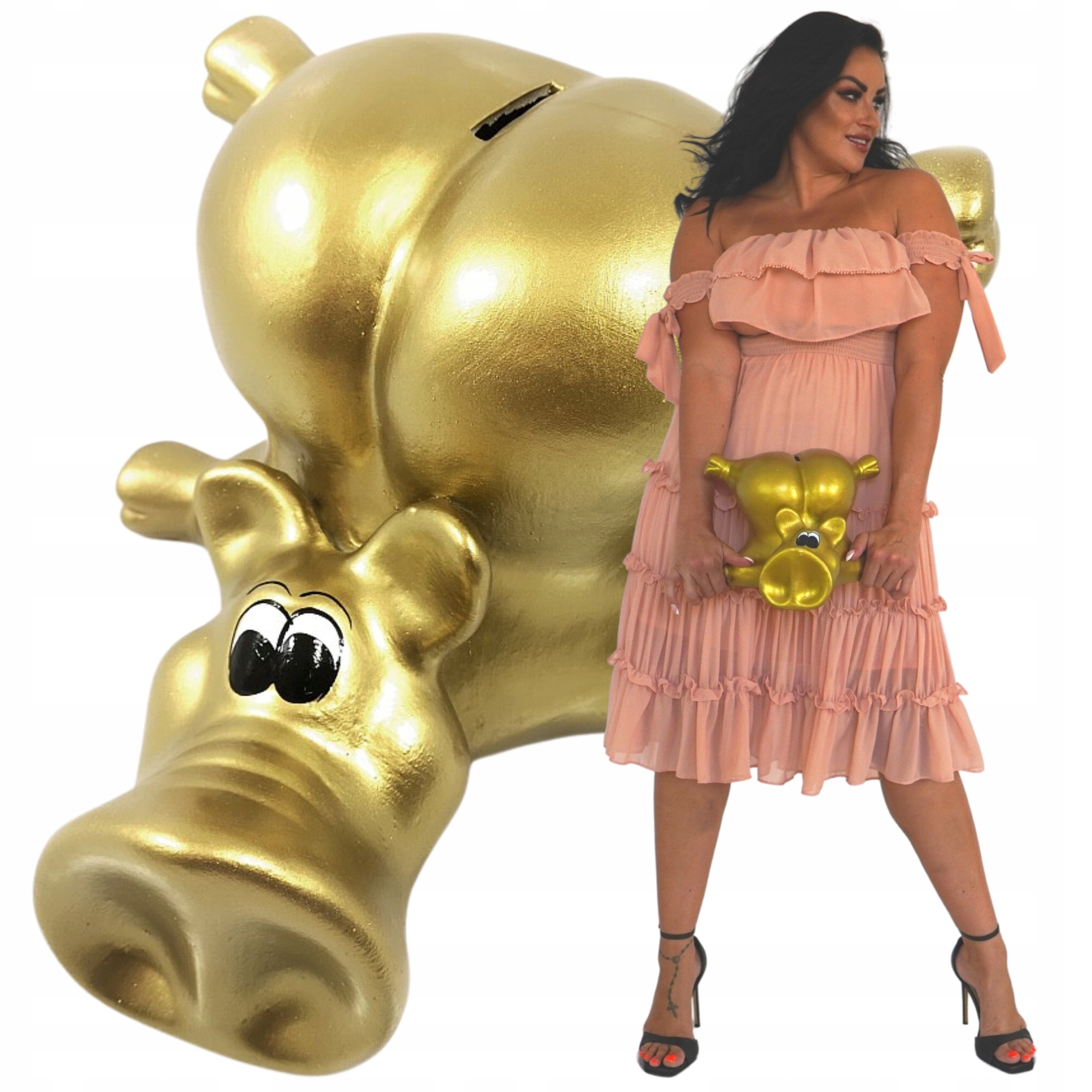 Prasátko Pokladnička Velká Zlatá K Rozbití Pro Děti