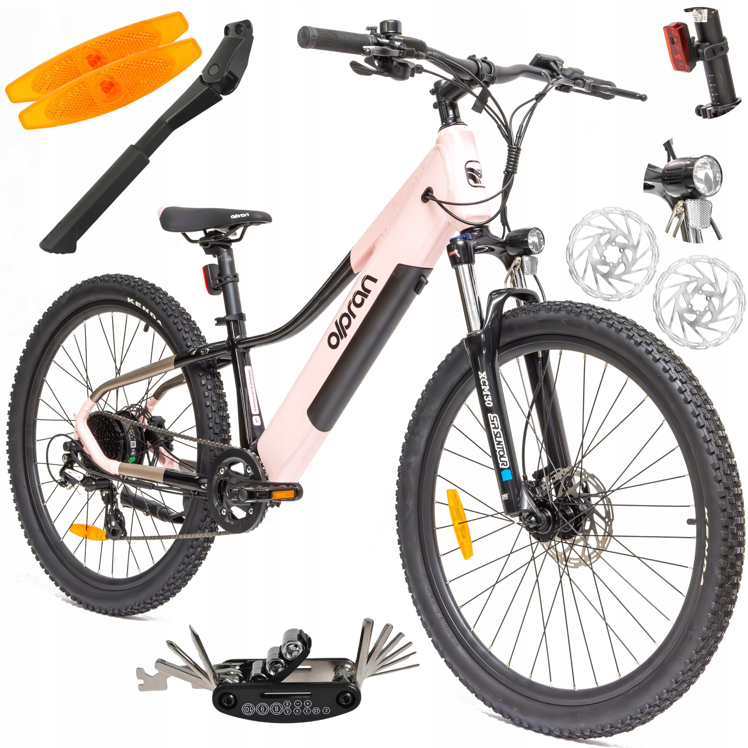 Rower Elektryczny Górski Dziewczęcy Koła 26" Mtb 250 W Hydraulika 10,4 Ah