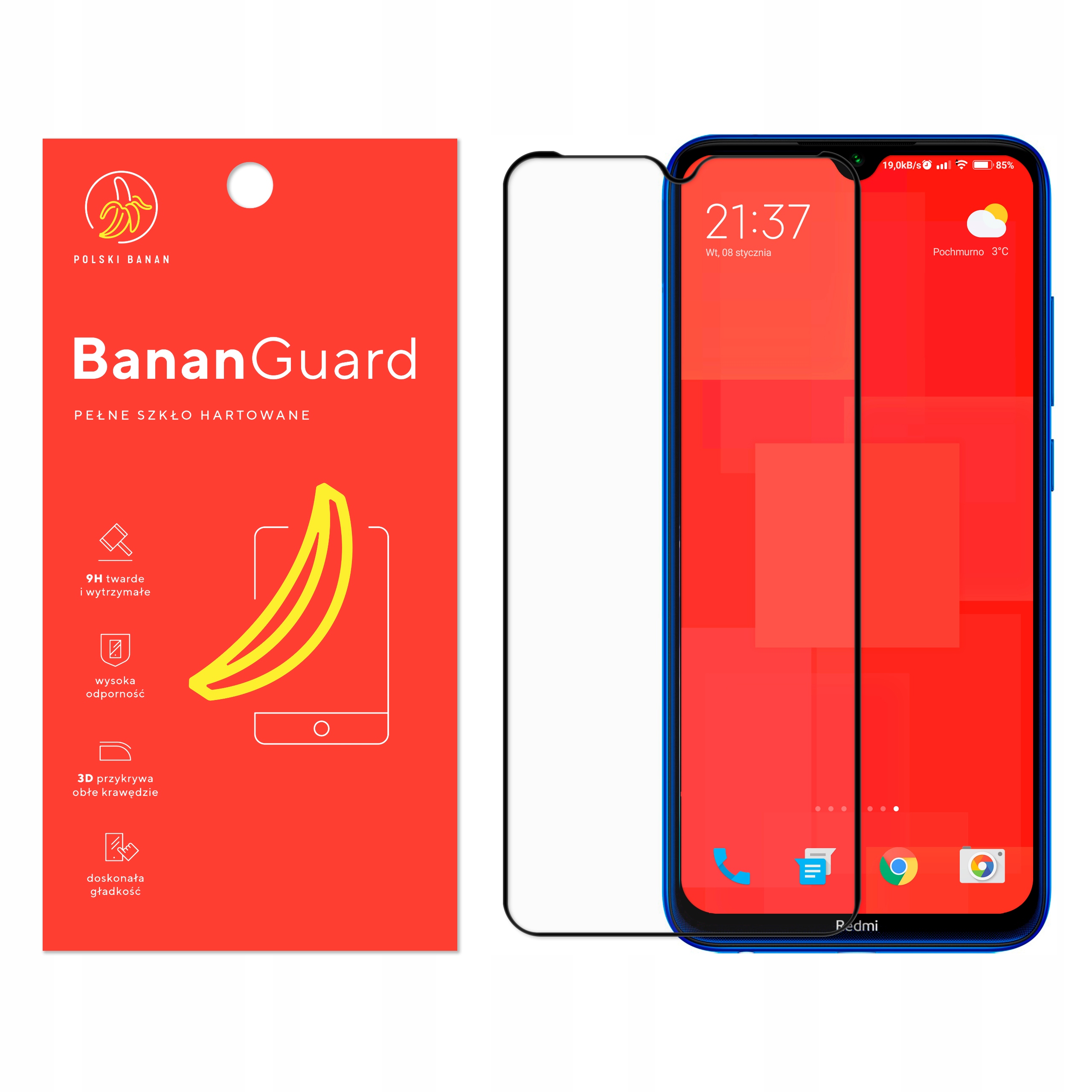 

Szkło Hartowane 3D do Xiaomi Redmi Note 8
