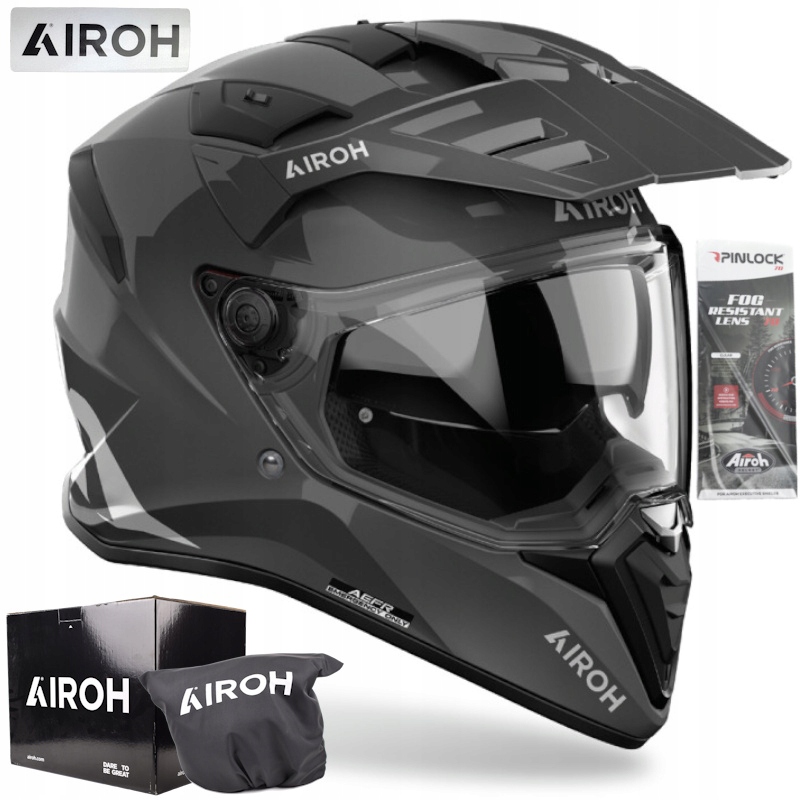 Motocyklová Prilba Airoh Bandit Color Dark Grey Gloss L Pinlock Blenda