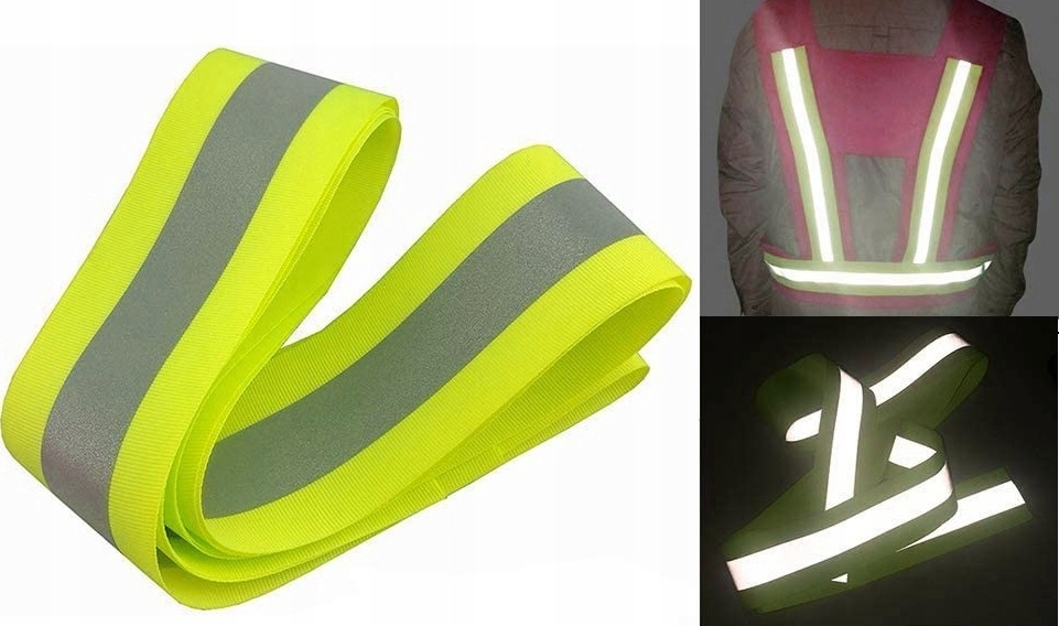 JASKRAWA TAŚMA ODBLASKOWA PAS DO PRZYSZYCIA 50MM EAN (GTIN) 8717929043859