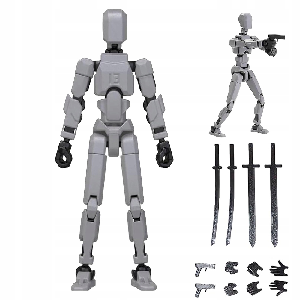 Wydrukowana W 3D Figurka Zabawkowa Z Ruchomemi Przełączami Model Robota