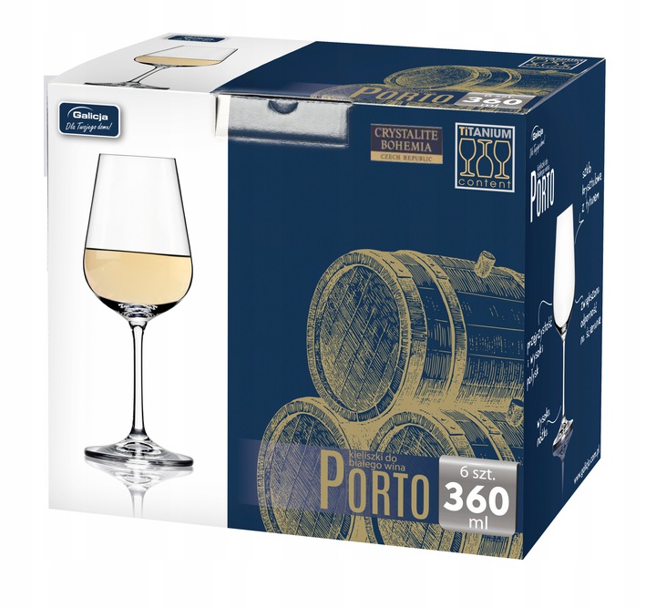 

Kieliszki Do Białego Wina 360ML Bohemia Porto