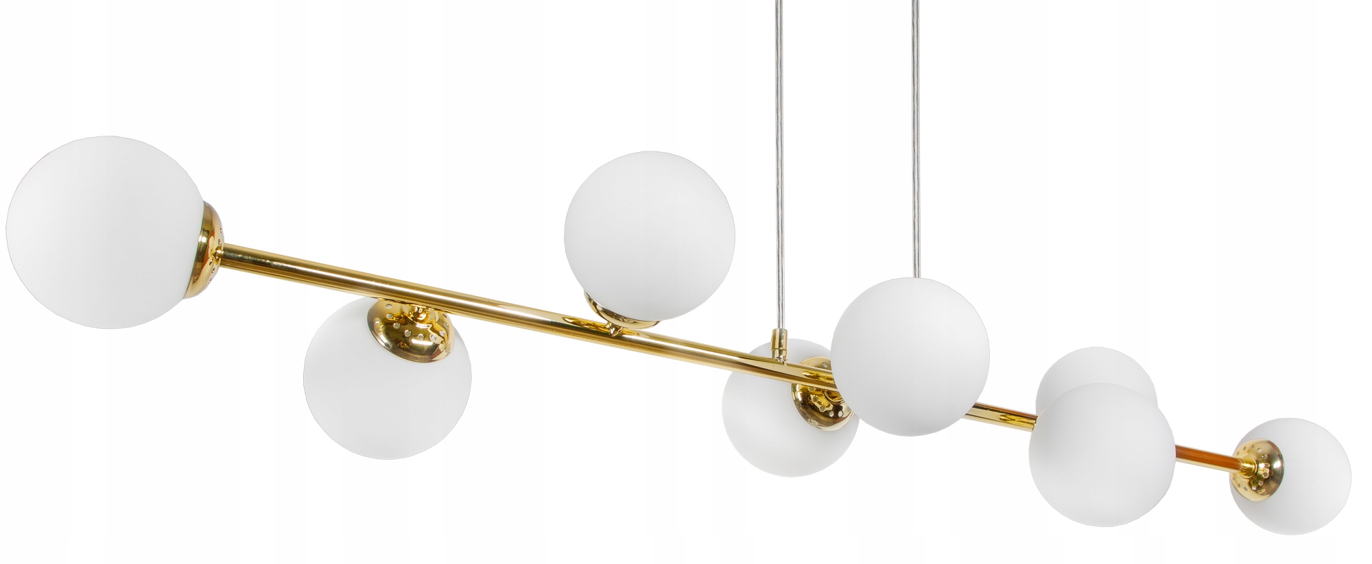 

Lampa Wisząca Sufitowa Żyrandol Złota Kule Led