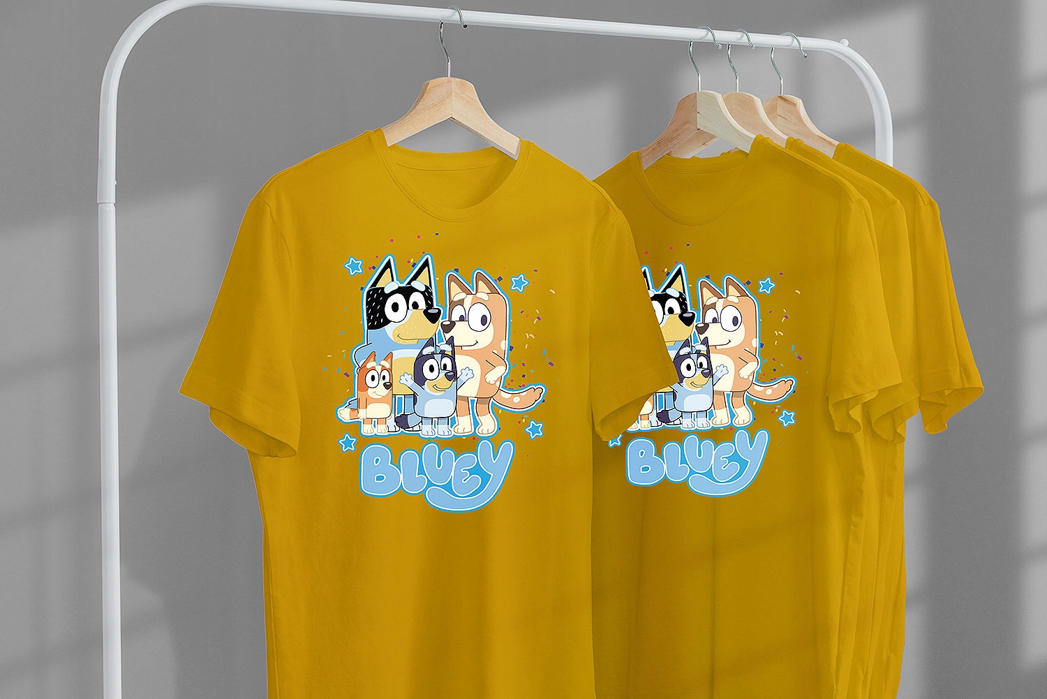 ZESTAW KOSZULKA + TATUAŻE NAKLEJKI BLUEY BLUE 140 Wiek dziecka 9 lat +