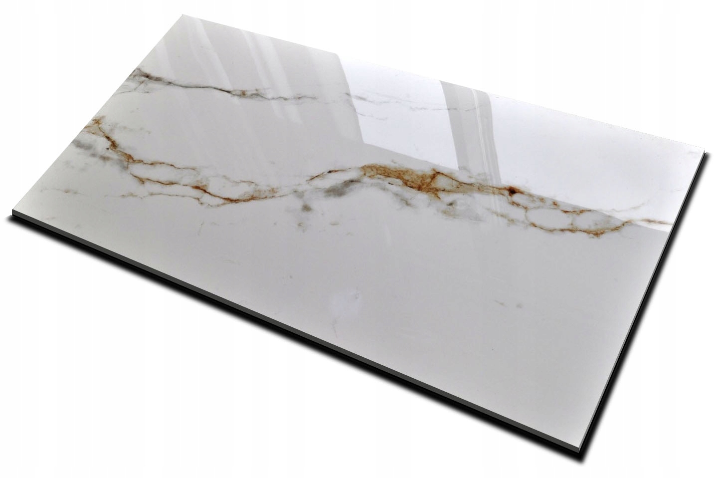 PŁYTKI GRES BIAŁY ZŁOTY MARMUR POŁYSK 120x60 PODŁOGOWE ŚCIENNE CERAL