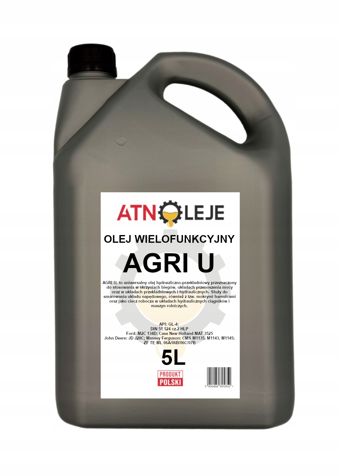 Olej Hydrauliczno-przekładniowy Agro U 5L Agri U Olej Wielofunkcyjny