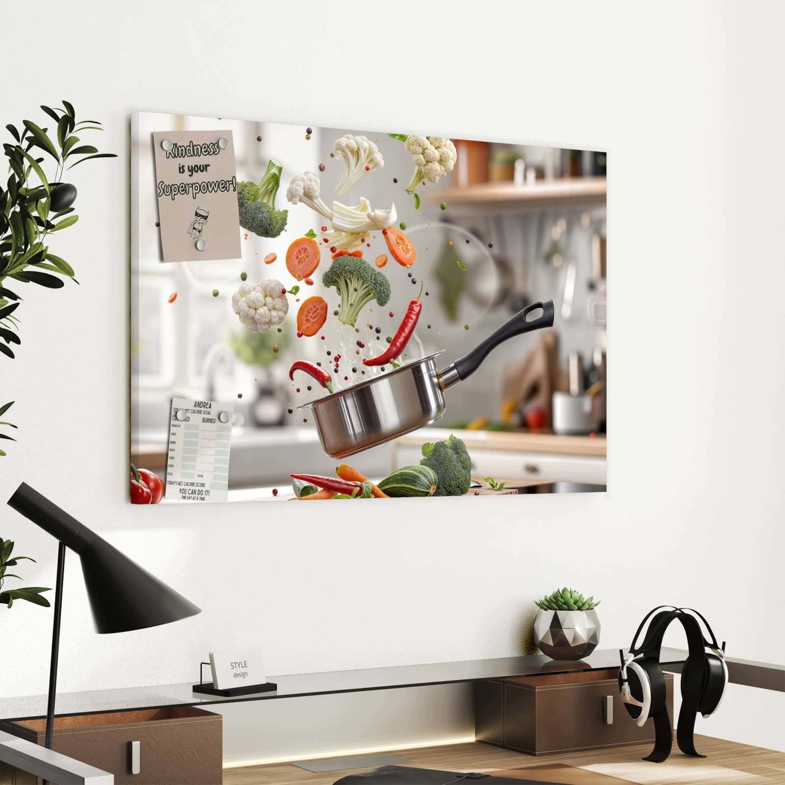 Magnetická tabule Vaření S Zelenina 60 × 40 cm
