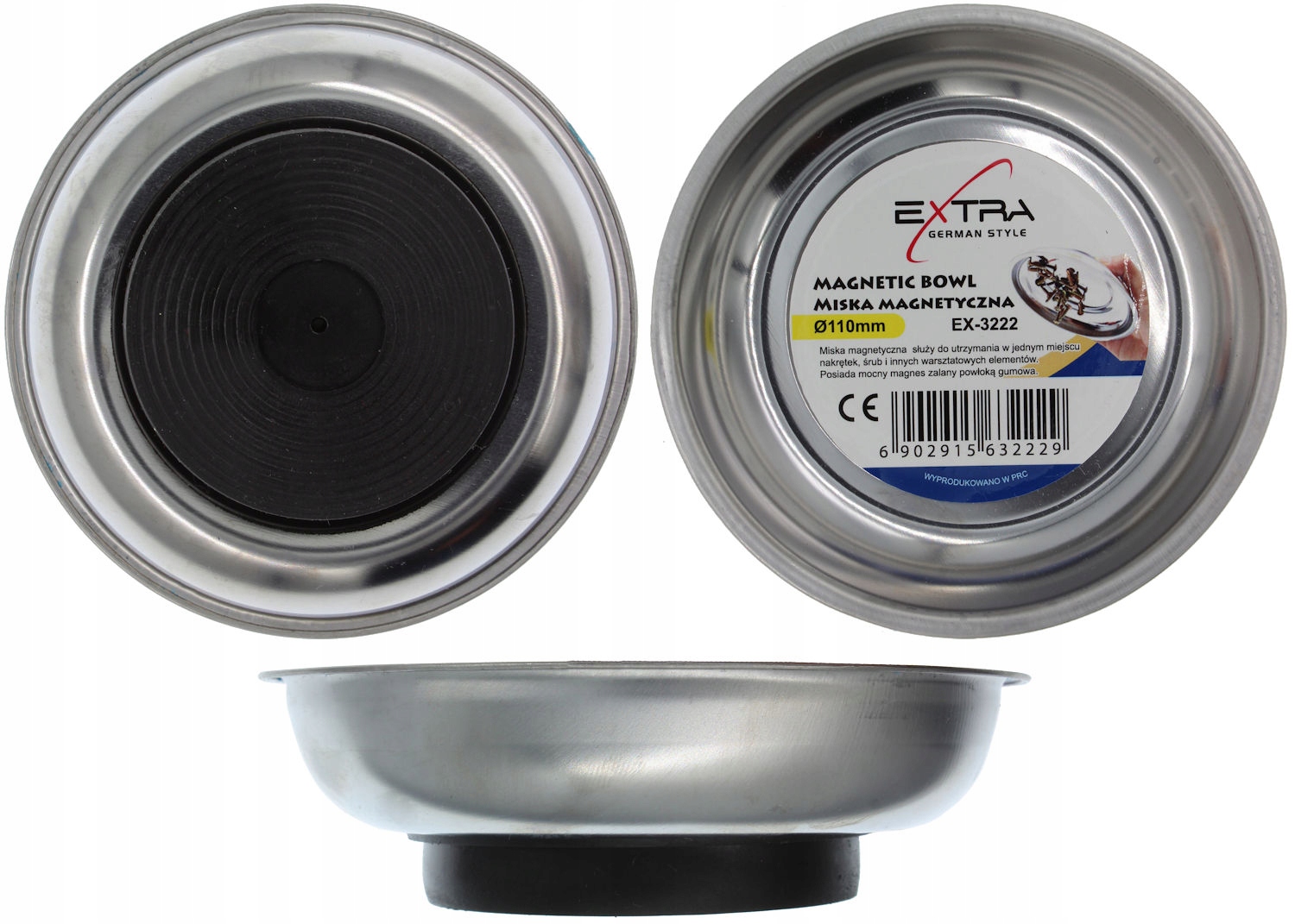 Miska Magnetyczna 110mm Na Śrubki Szpilki Gwoździe Wkręty EAN (GTIN) 6902915632229